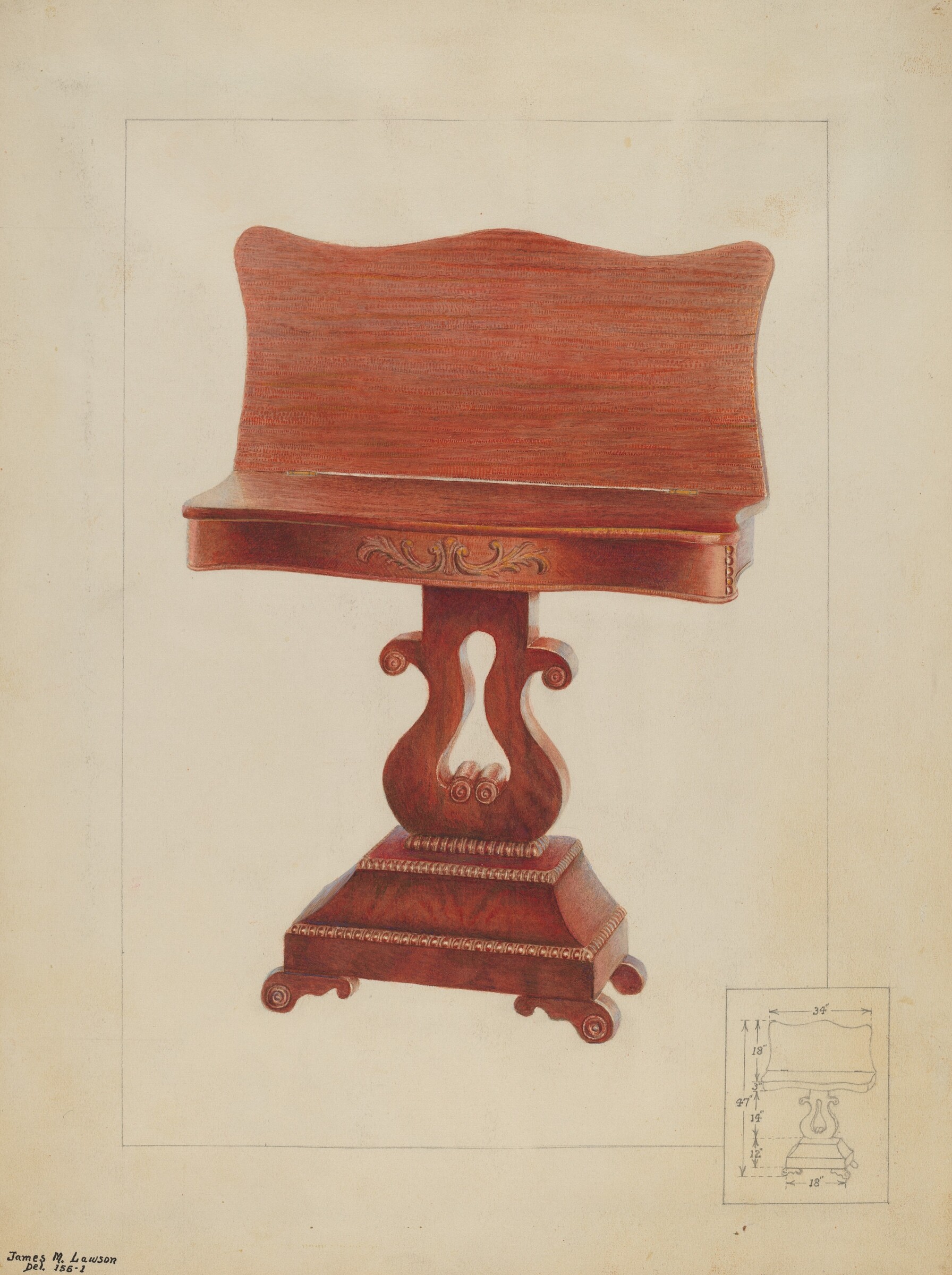 Wall Table, James M. Lawson, c. 1937