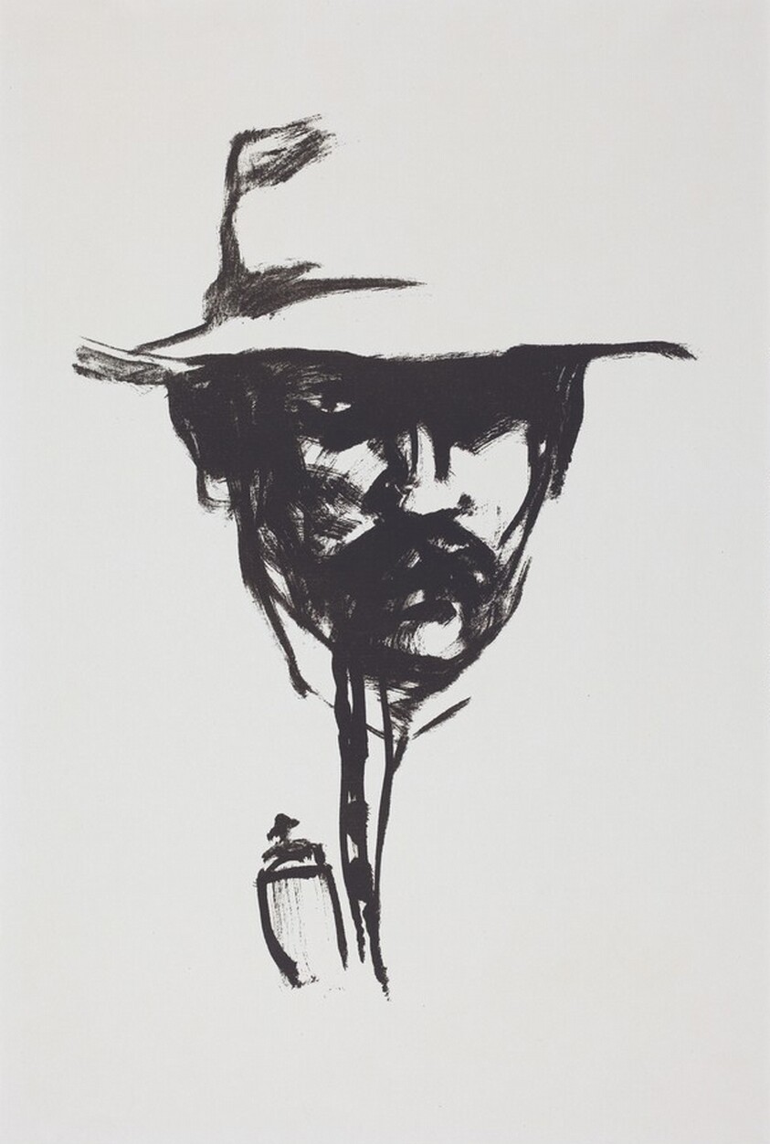 Man with a Pipe (Self-Portrait)