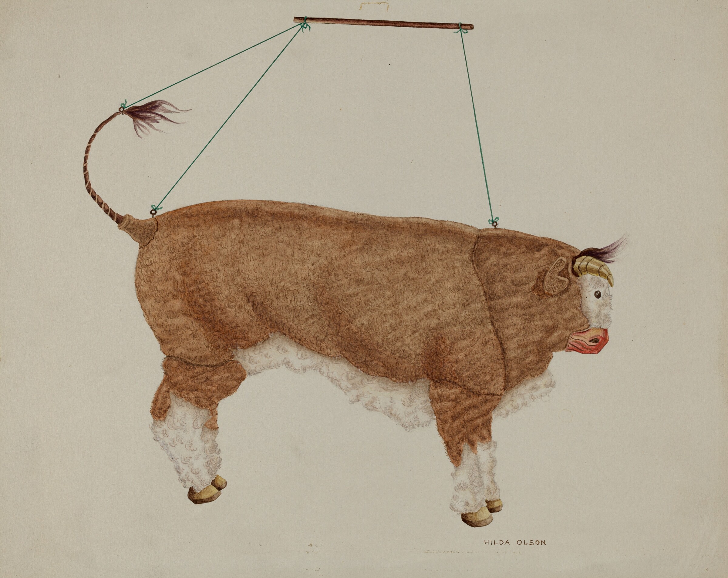 Puppet: Bull, Hilda Olson, c. 1940