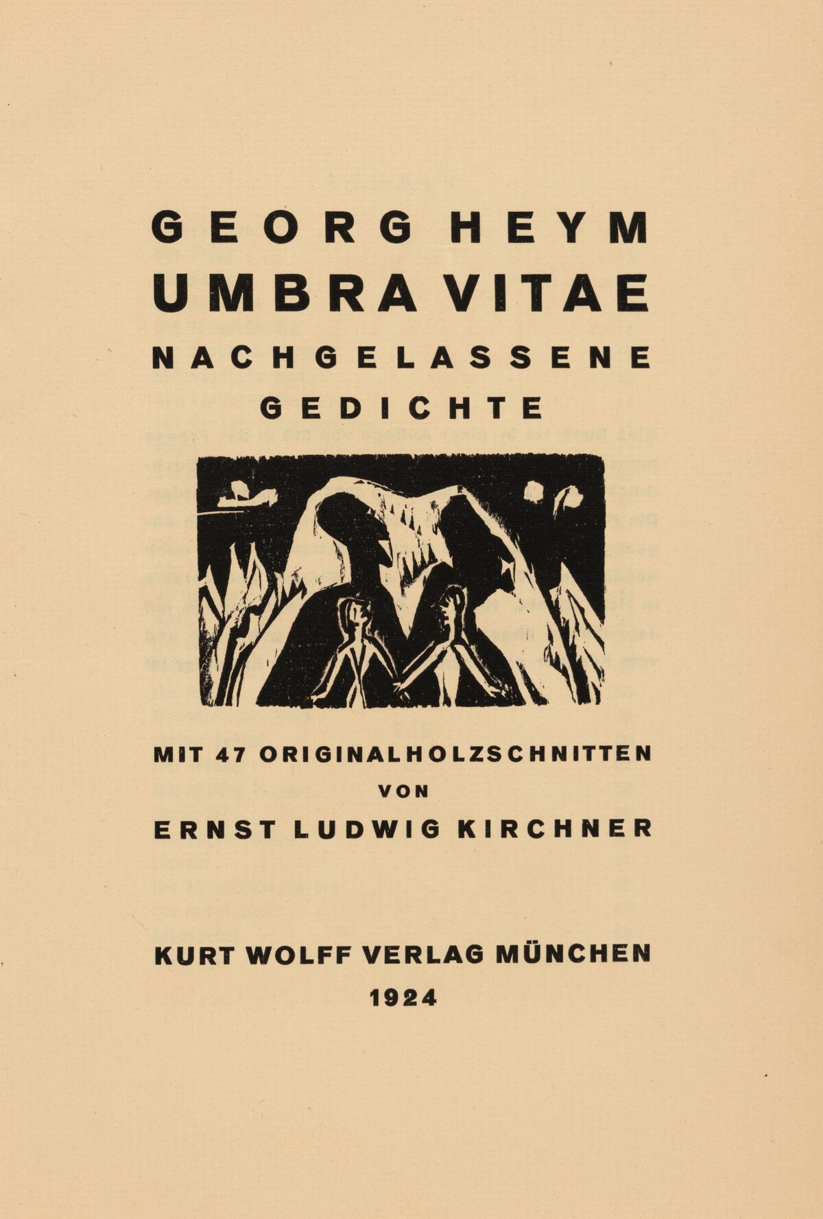 Titelvignette (Title vignette) from Georg Heym: Umbra Vitae (Georg Heym: Shadow of Life)