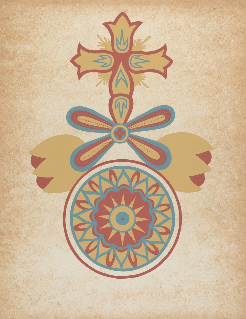 Santa Barbara Mission Doorway Design from the portfolio "Decorative Art of Spanish California"