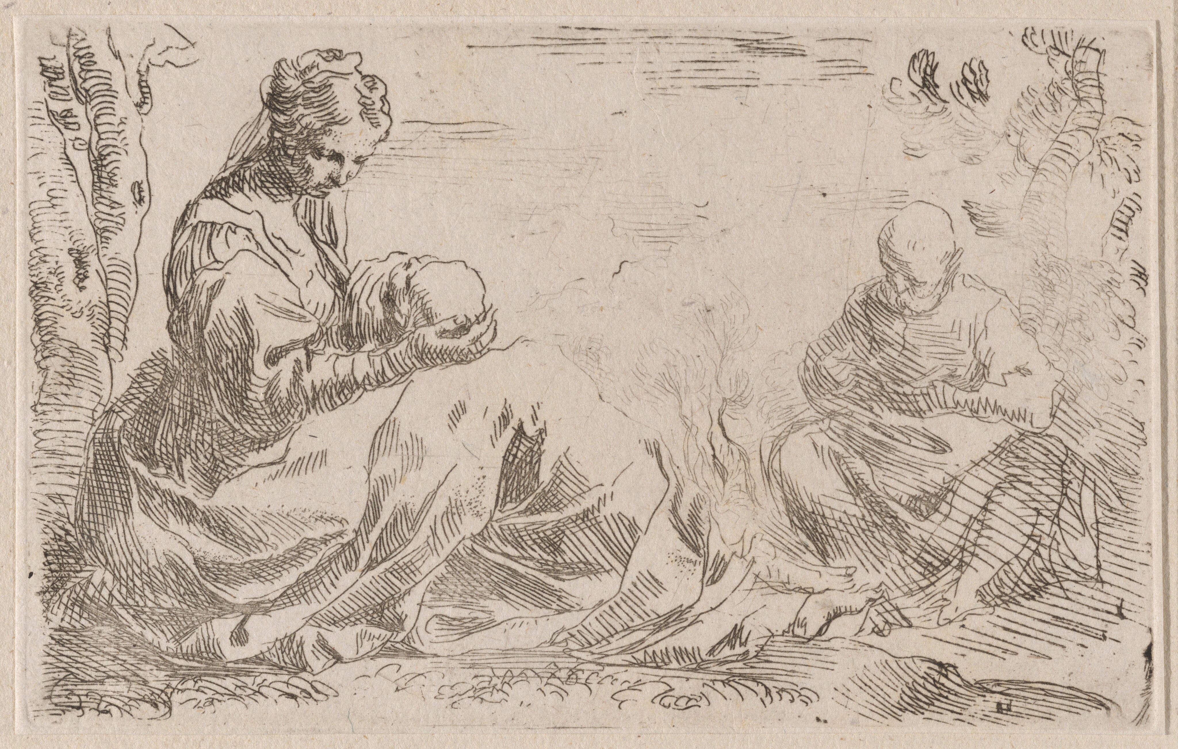 Rest on the Flight into Egypt by Simone Cantarini