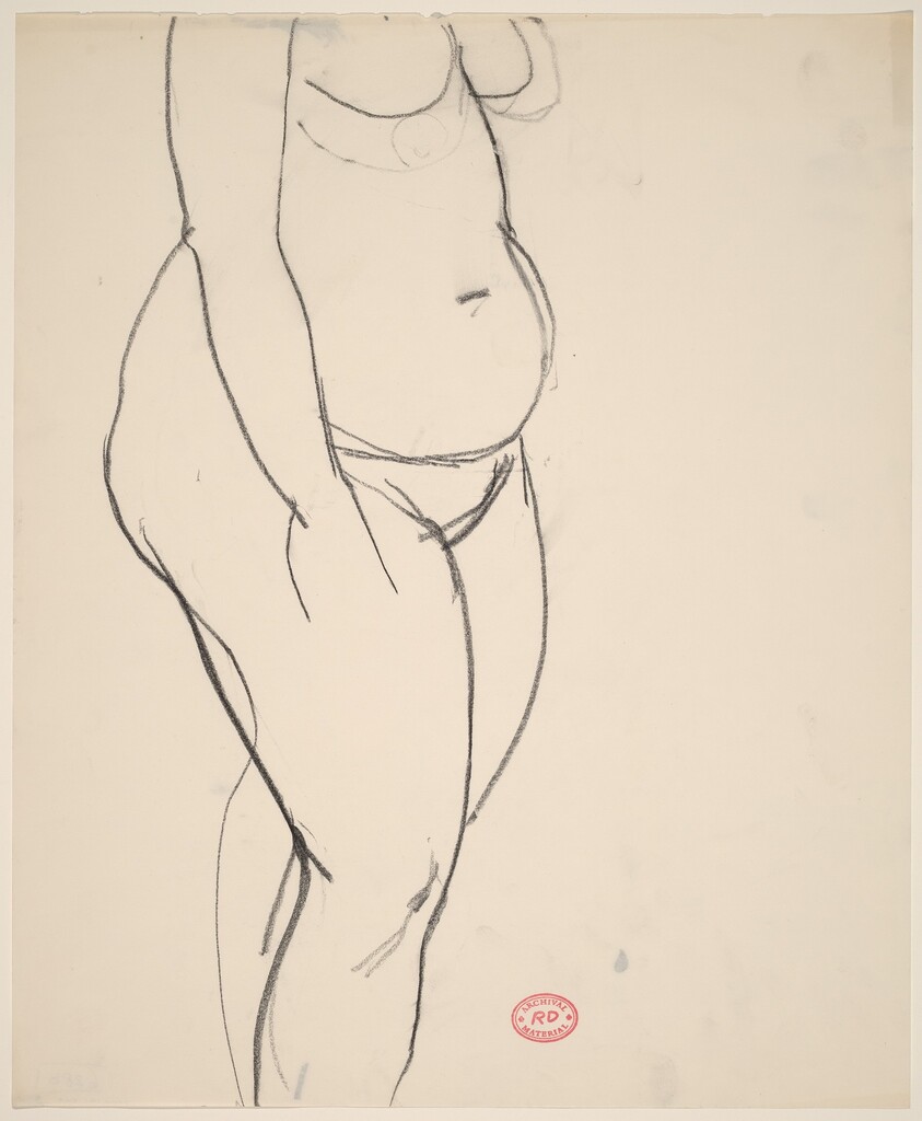 Untitled [standing female nude: chest to shin]