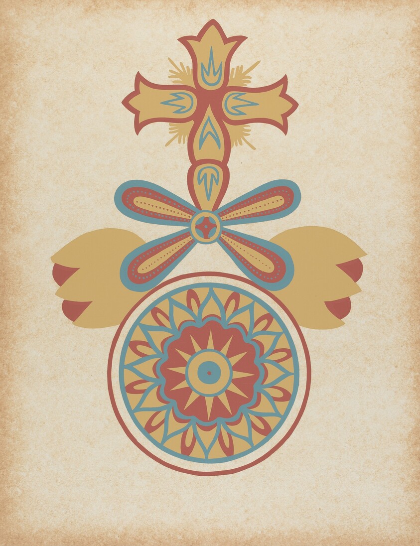 Santa Barbara Mission Doorway Design from the portfolio "Decorative Art of Spanish California"