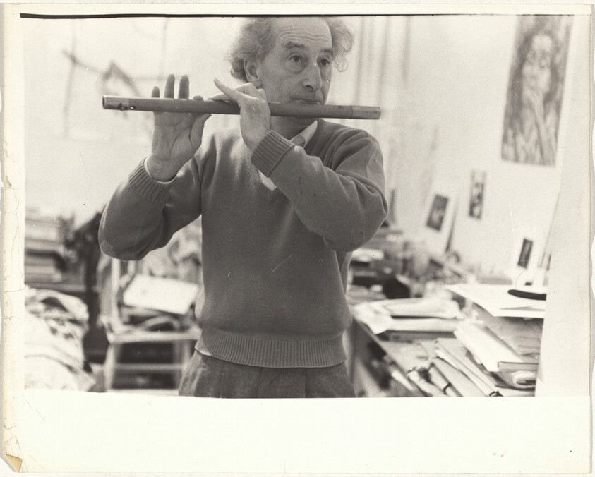 Man playing flute--San Francisco