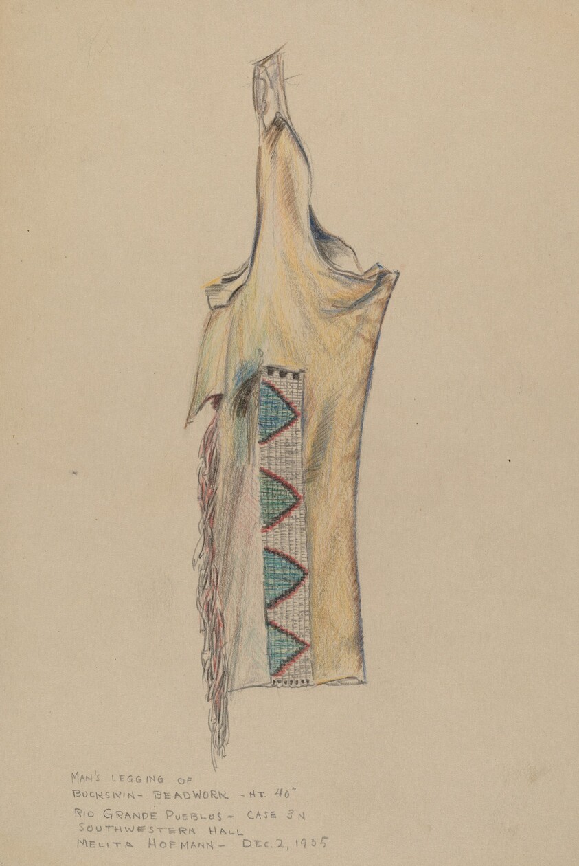 Buckskin Legging with Beadwork