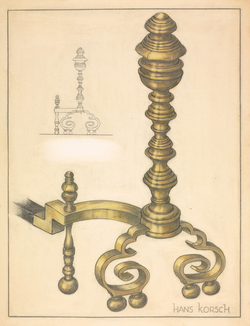 Andirons (right and left)