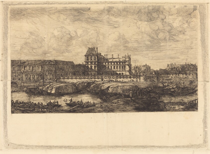 L'ancien Louvre d'après une peinture de Zeeman, 1651 (The Old Louvre, from a Painting by Zeeman, l651)