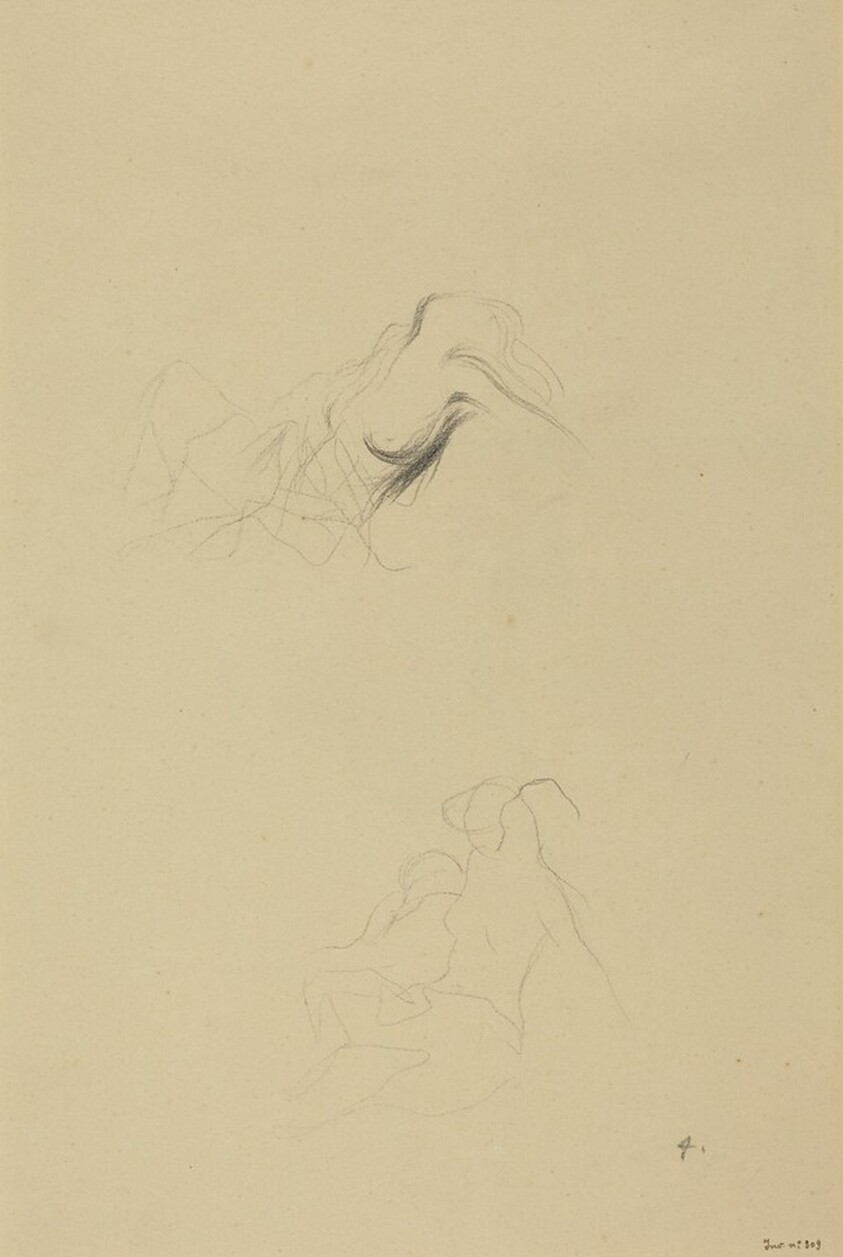 a) Sheet of Sketches (recto); b) Sheet of Sketches (verso)