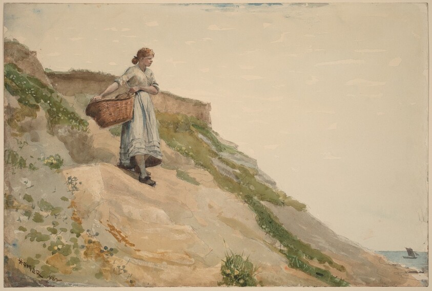 Girl Carrying a Basket