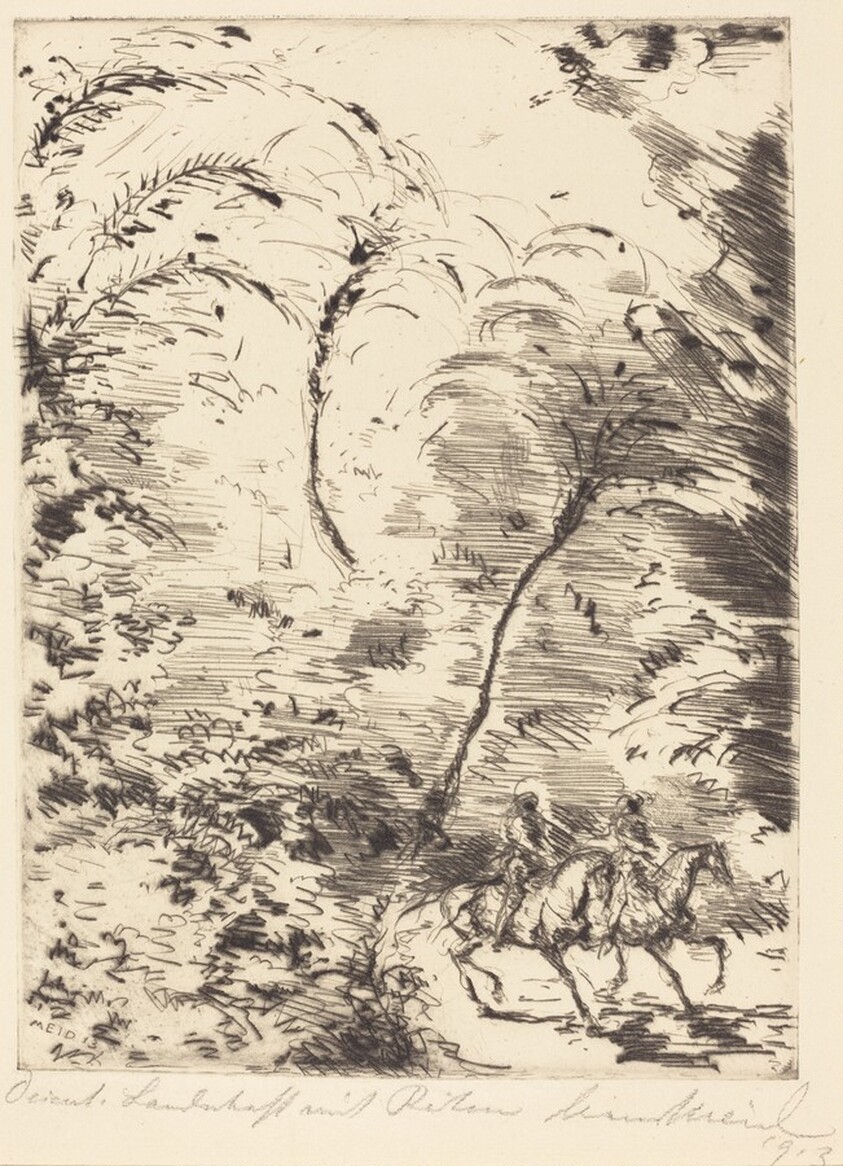 Oriental Landscape with Two Riders