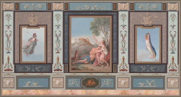 Elaborate Wall Decorations with Venus and Adonis