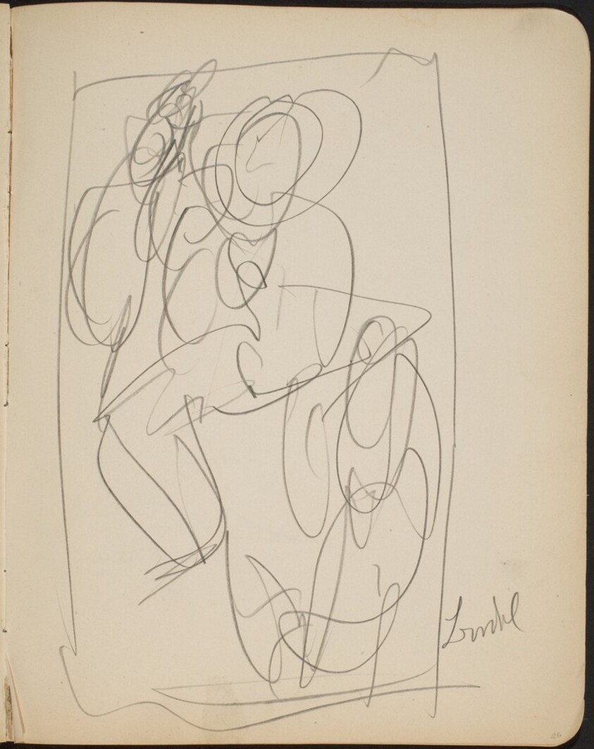 Kompositionsskizze mit Bezeichnung (Sketch with Inscription) [p. 25]