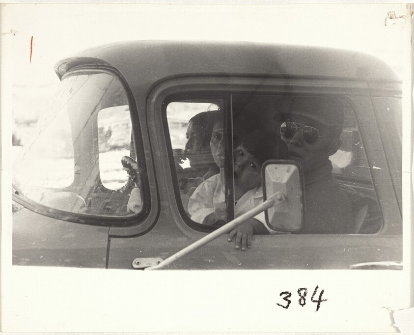 Family in truck--Gallup, New Mexico