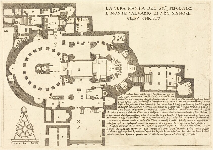 Plan of the Holy Sepulchre and Mount Calvary