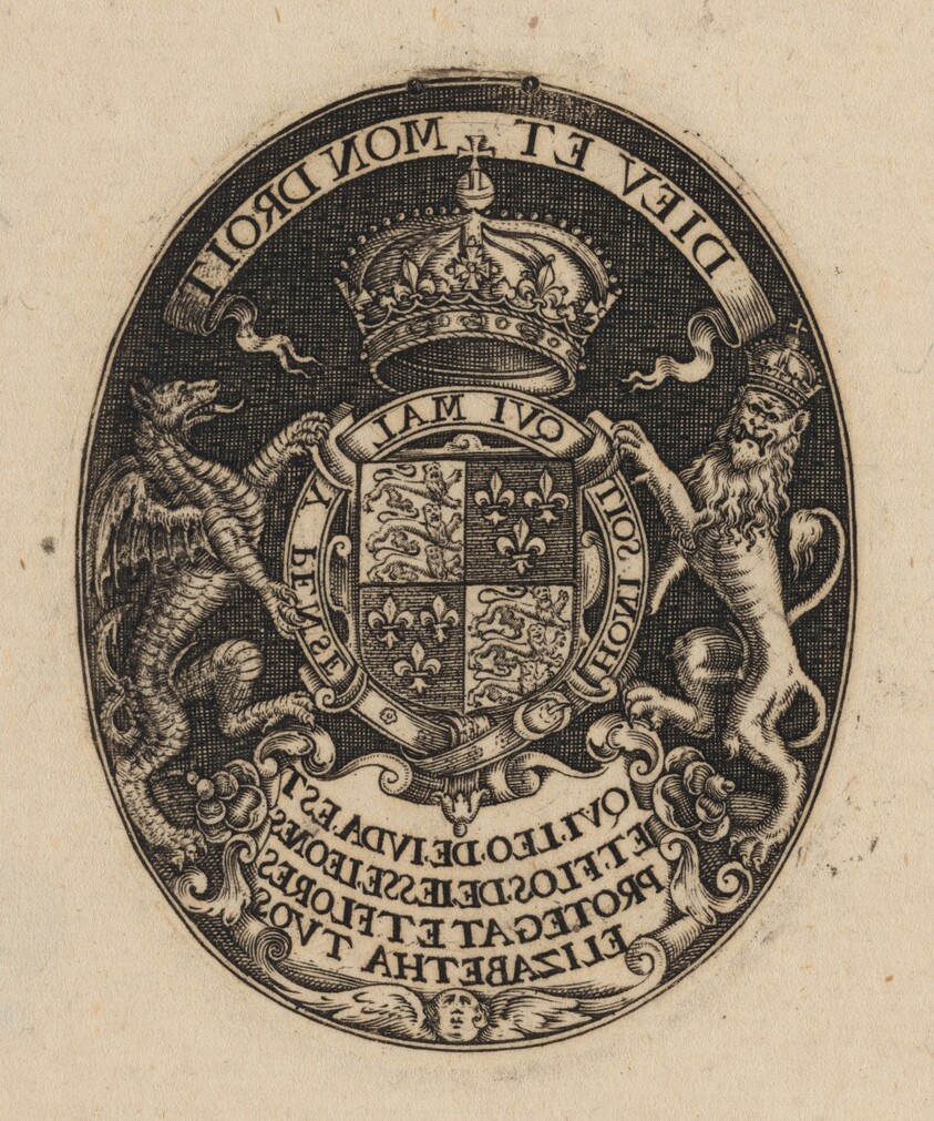 Shield of Queen Elizabeth [left half]
