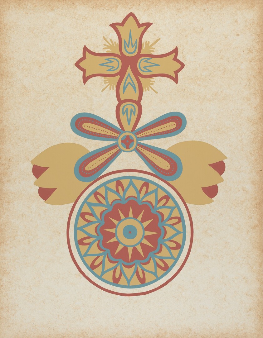 Santa Barbara Mission Doorway Design from the portfolio "Decorative Art of Spanish California"