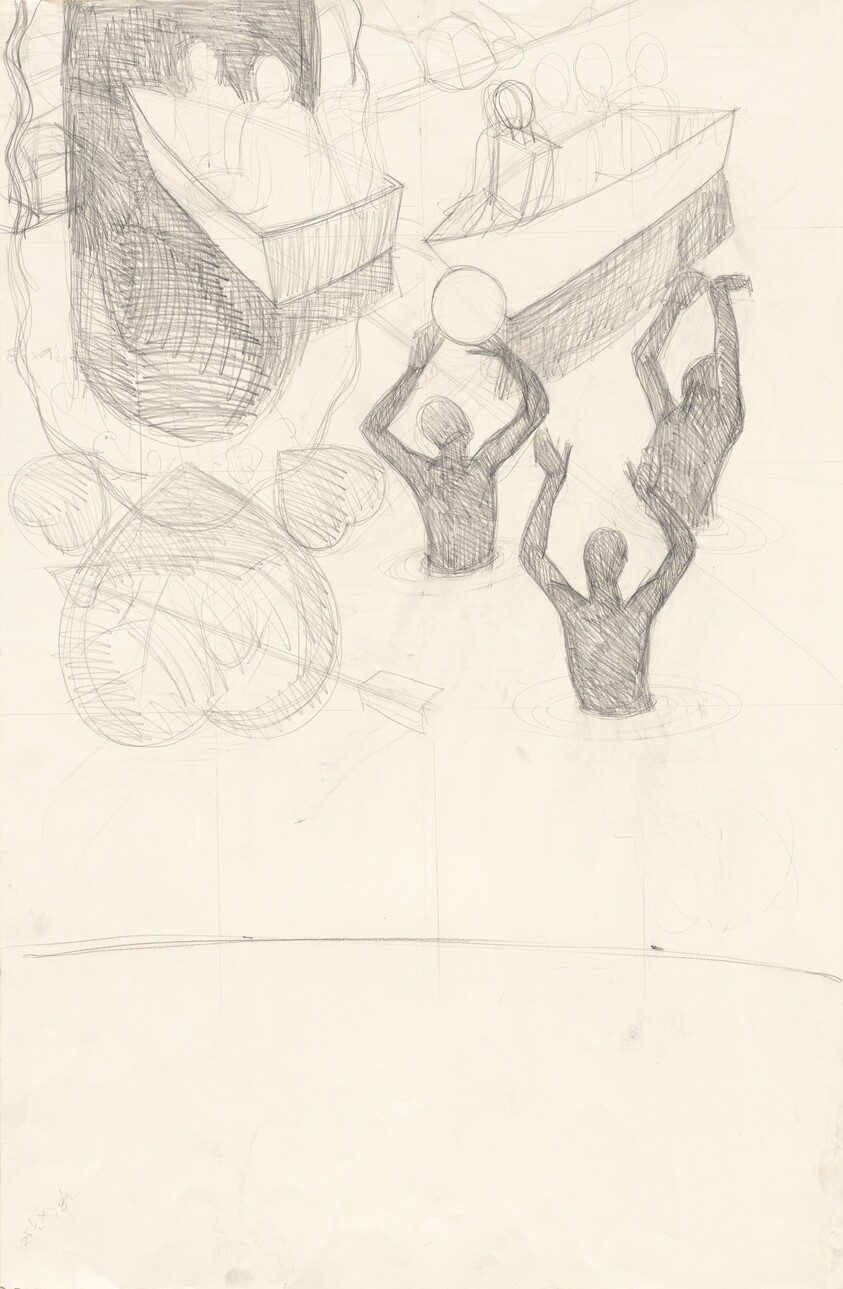 Study for "Great America" (Tunnel of Love)