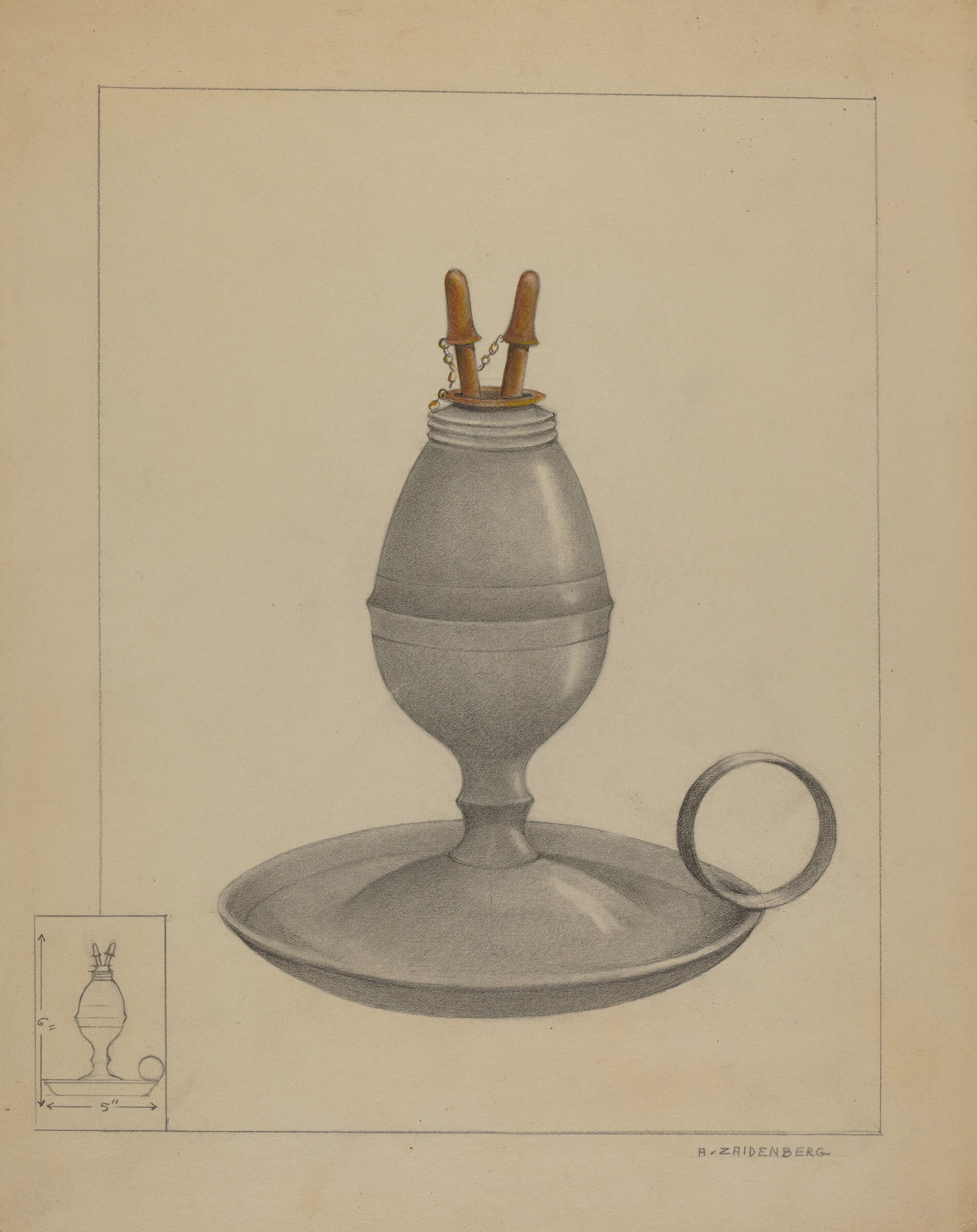 Chamber Lamp, A. Zaidenberg, c. 1936