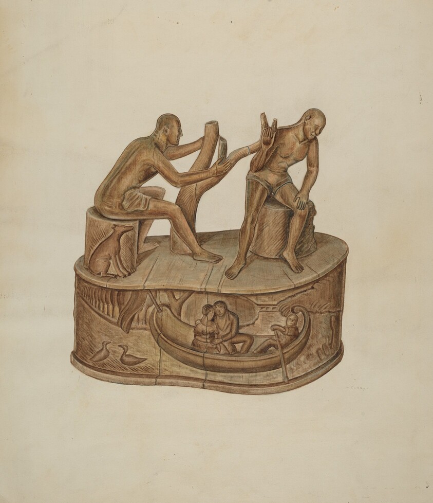 Two Male Figures Seated