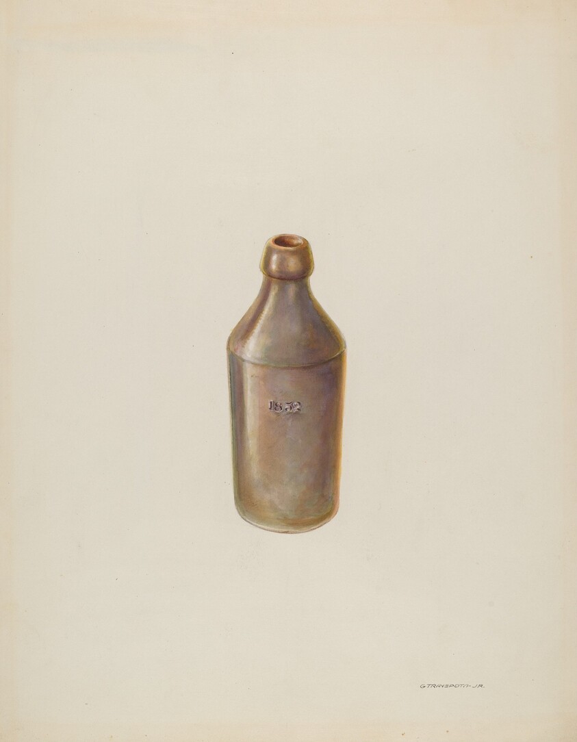 Earthenware Ale Bottle