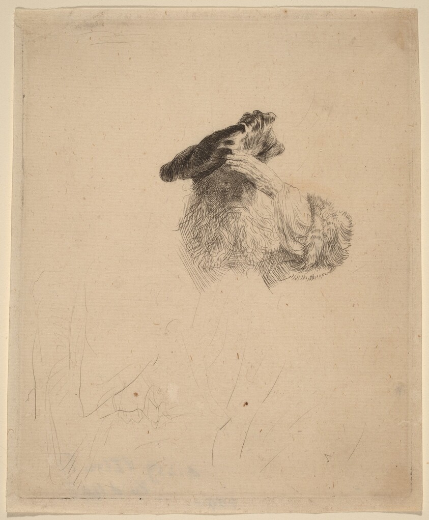 Old Man Shading His Eyes with His Hand