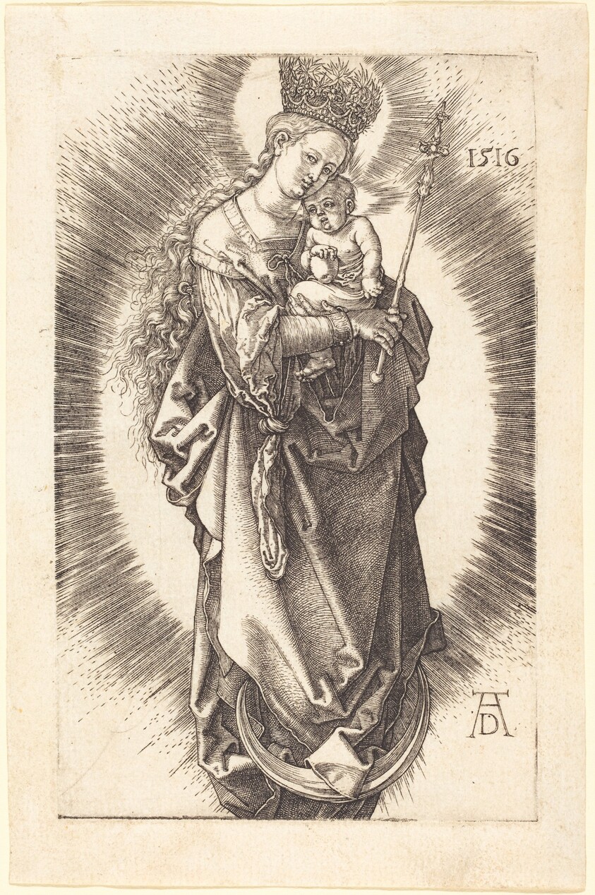 The Virgin and Child on a Crescent with a Sceptre and a Starry Crown