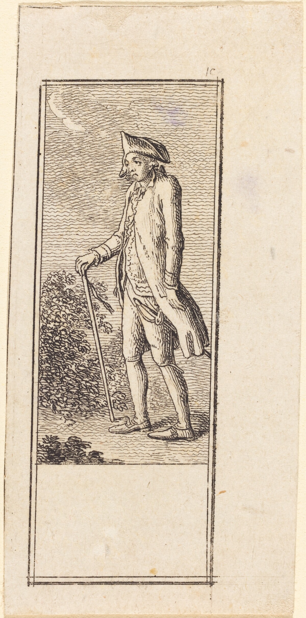 Young Man with Cane