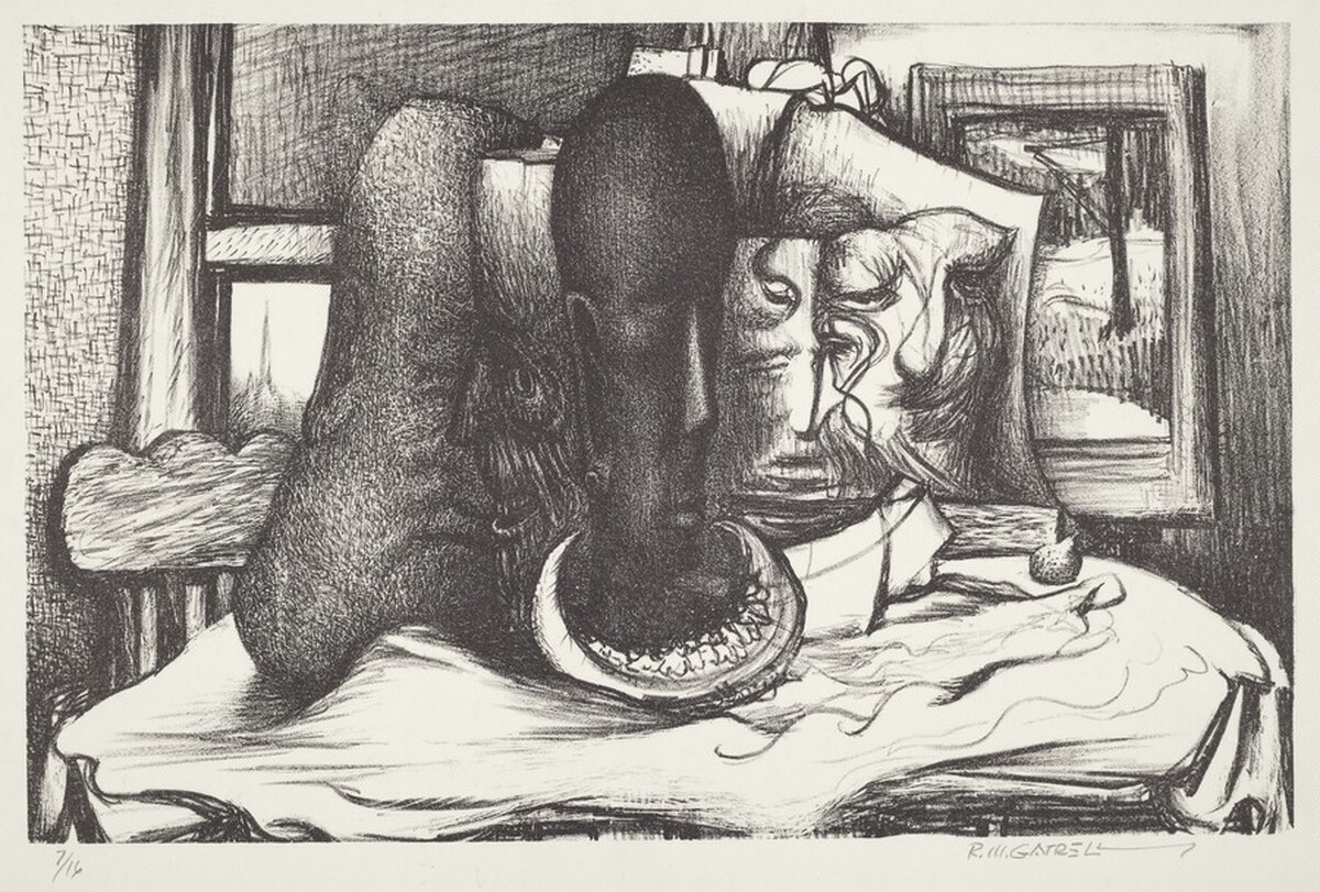 Untitled (Primitive Sculpted Heads - Still Life)