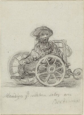 Mendigos que se llevan solos en Bordeaux (Beggars Who Get about on Their Own in Bordeaux), Francisco Goya, 1824/1827
