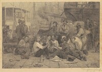 The Longshoremen's Noon, Frederick Juengling, after John George Brown, 1886
