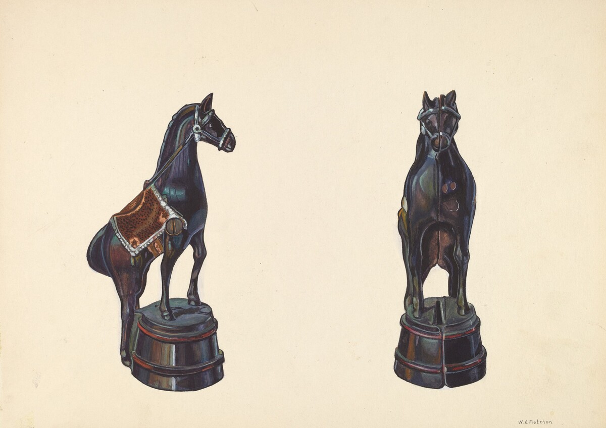 Horse on Barrel Bank