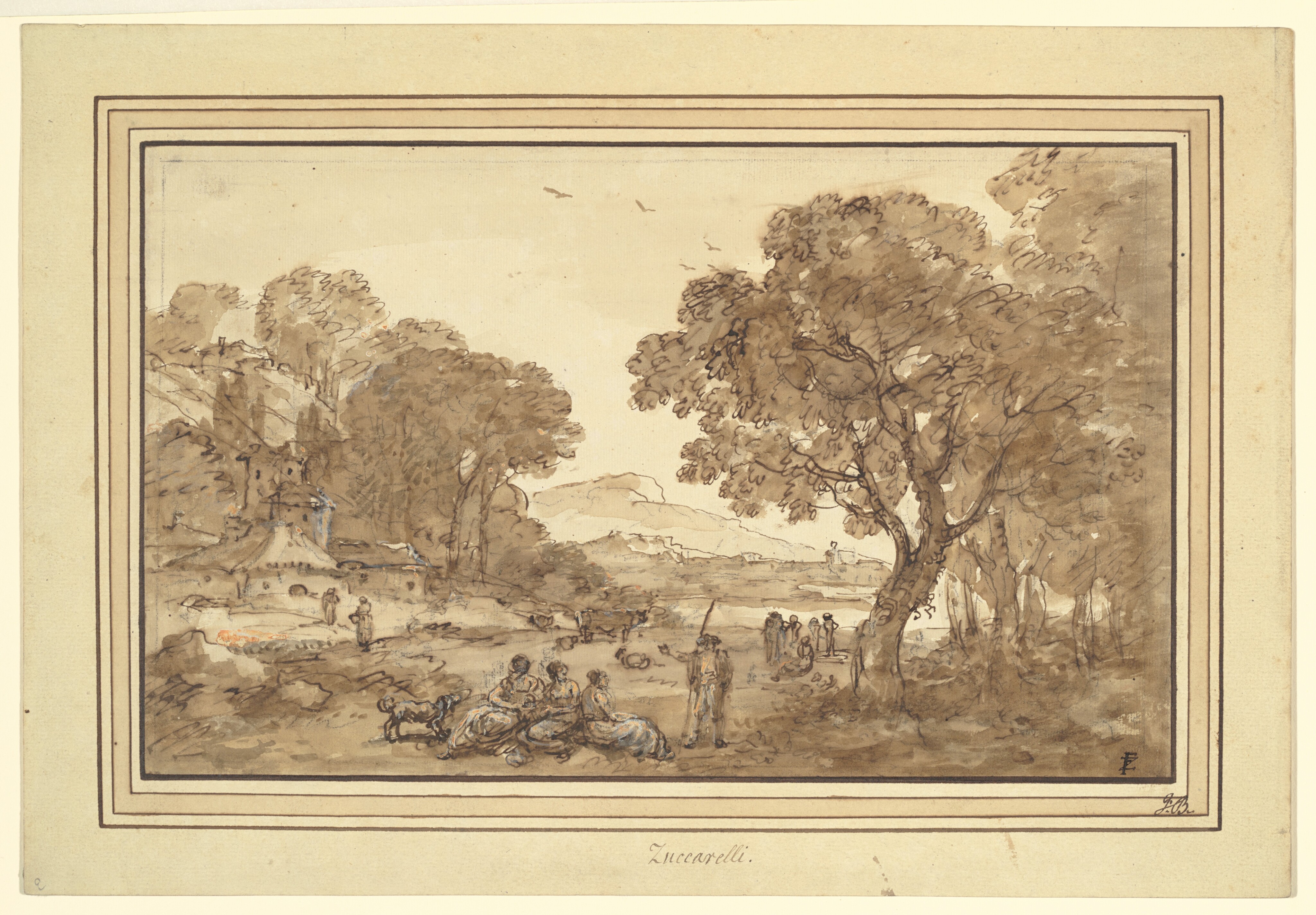 Landscape with Shepherds by Francesco Zuccarelli