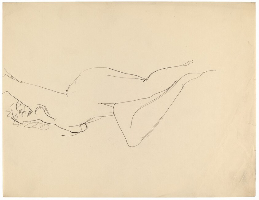 Nude Reclining on Back, Torso Arched