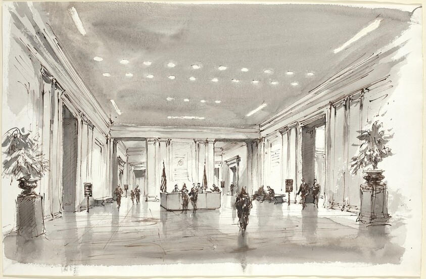 View of Constitution Avenue Entrance to the National Gallery