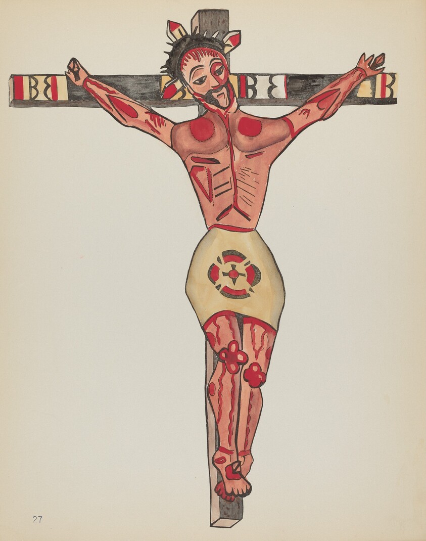 Plate 27: Christ Crucified, Mora: From Portfolio "Spanish Colonial Designs of New Mexico"