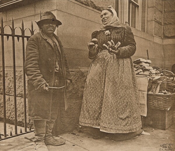 Pretzel Vender and Emigrant, South Ferry