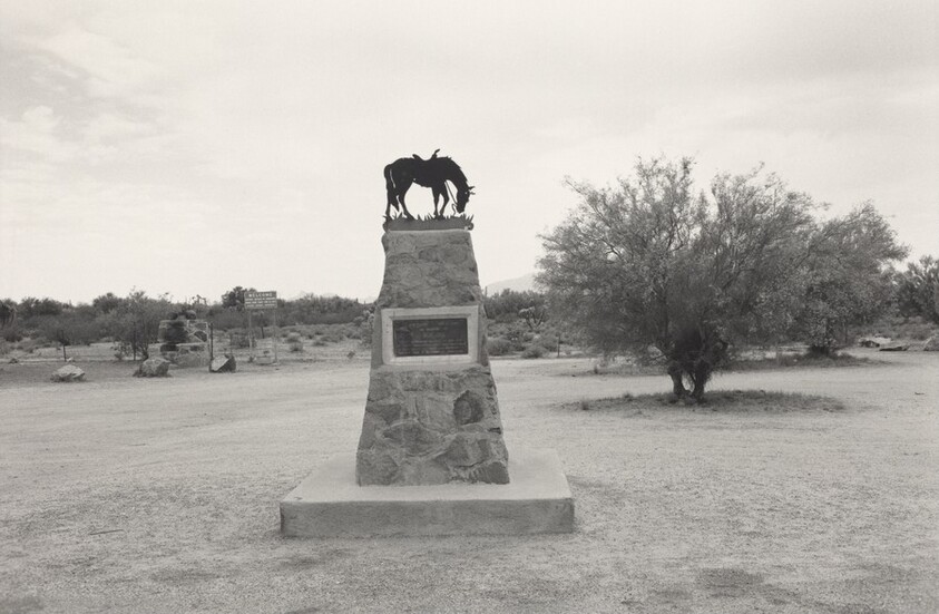In Memory of Tom Mix. Near Florence, Arizona