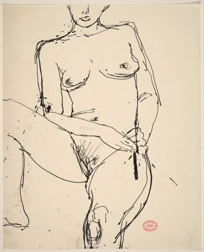 Untitled [female nude with hands on left hip]