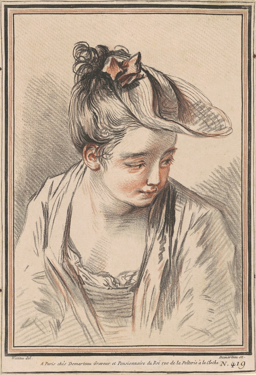 Head of a Young Woman Wearing a Hat