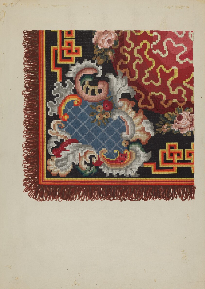 Corner of Needlepoint Cushion