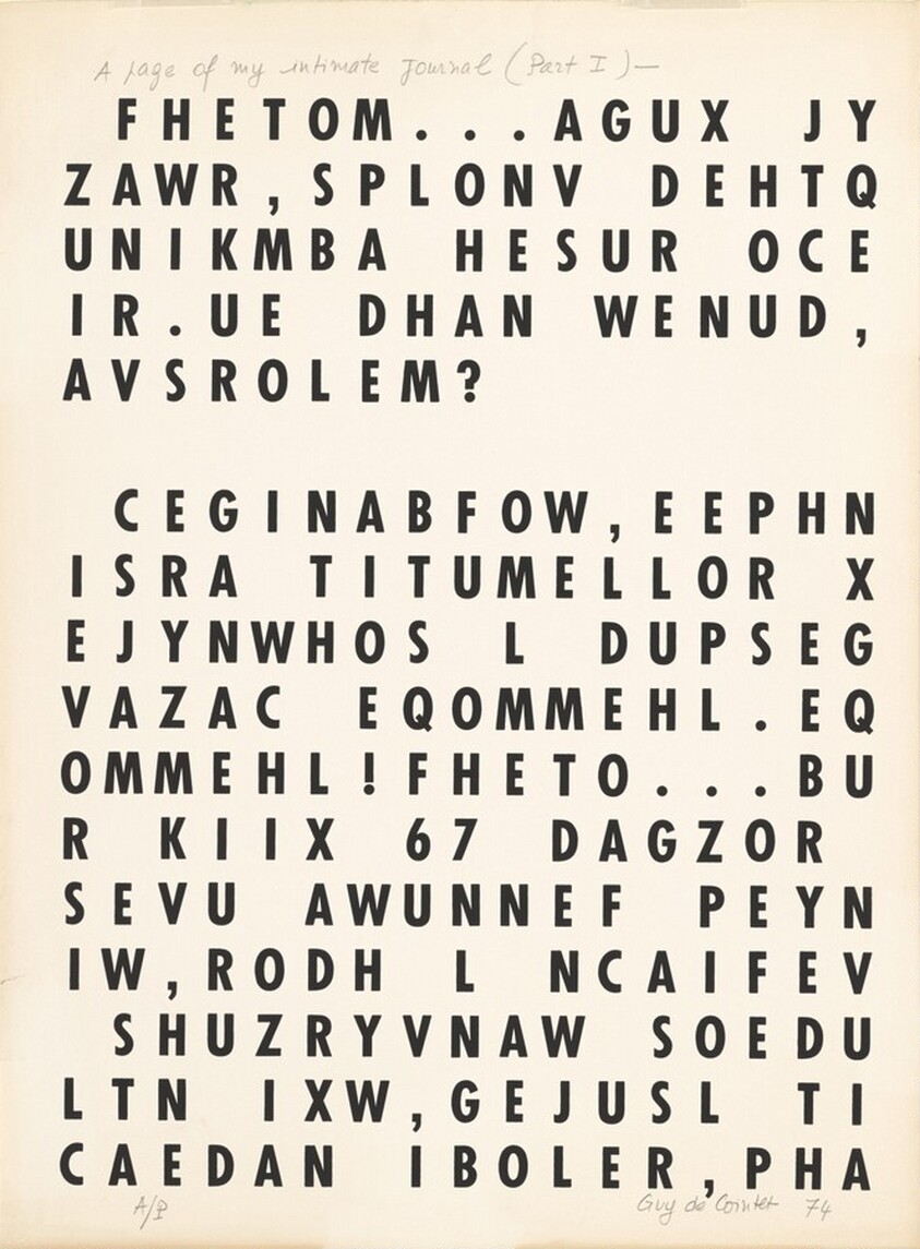 A Page from My Intimate Journal