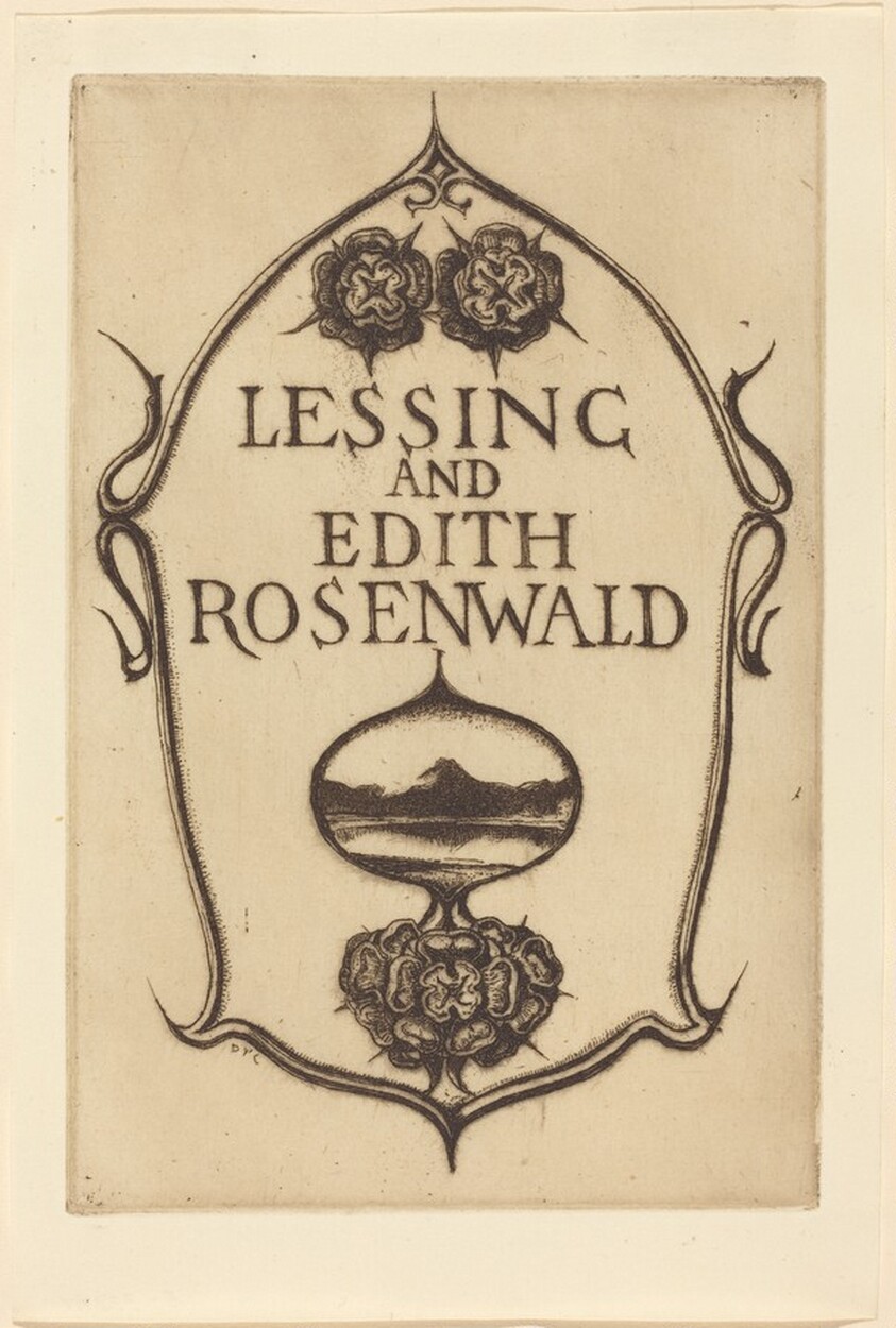 Bookplate of Lessing and Edith Rosenwald