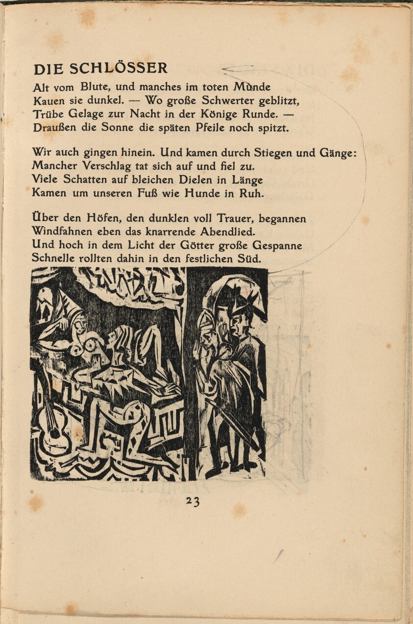 Die Schlösser (The Castles) (in-text plate) from mock-up of Georg Heym: Umbra Vitae (Georg Heym: Shadow of Life)
