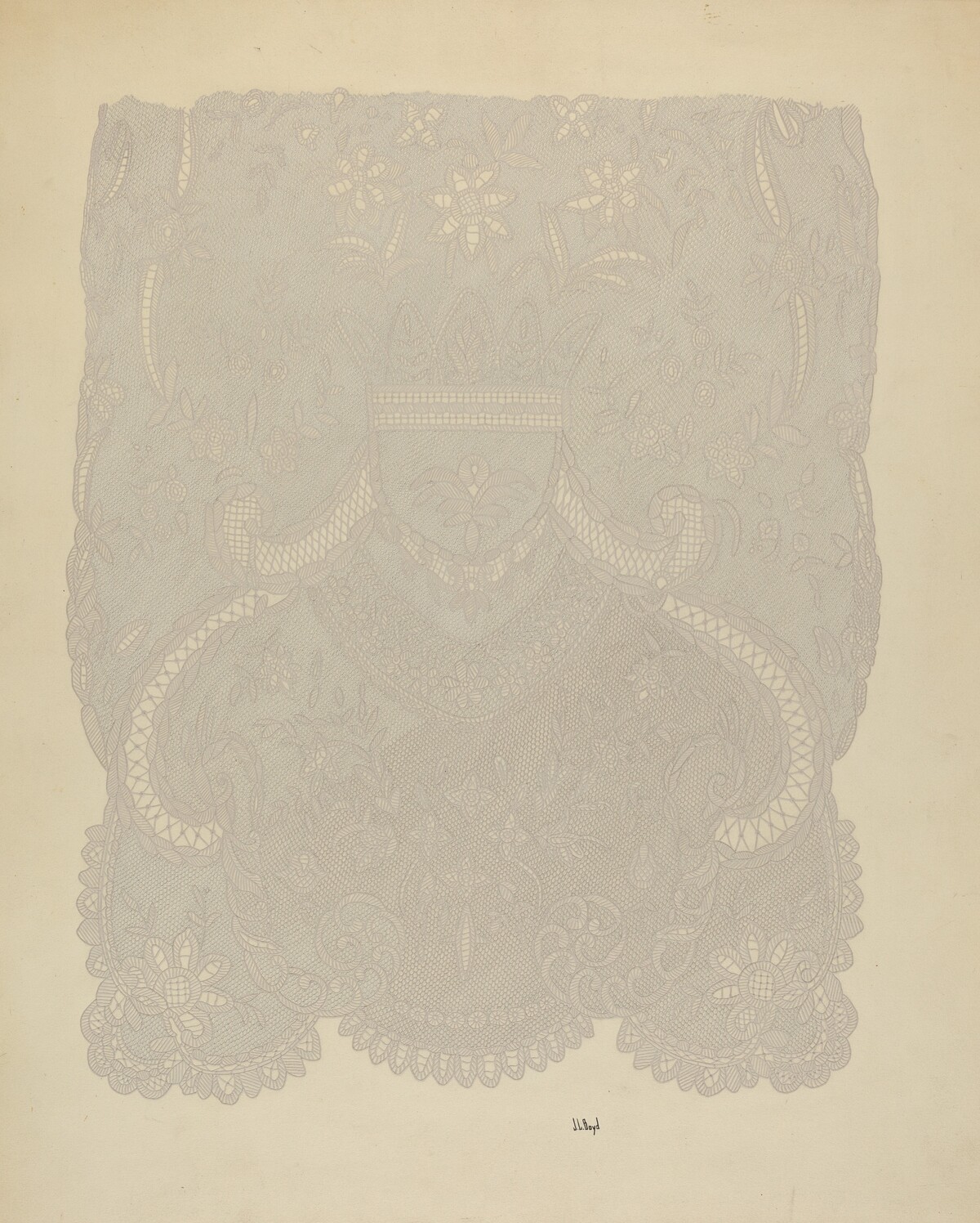 Lace Wedding Veil (Section of)