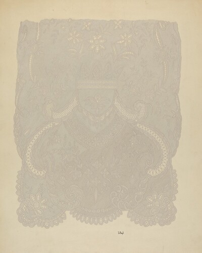 Lace Wedding Veil (Section of)