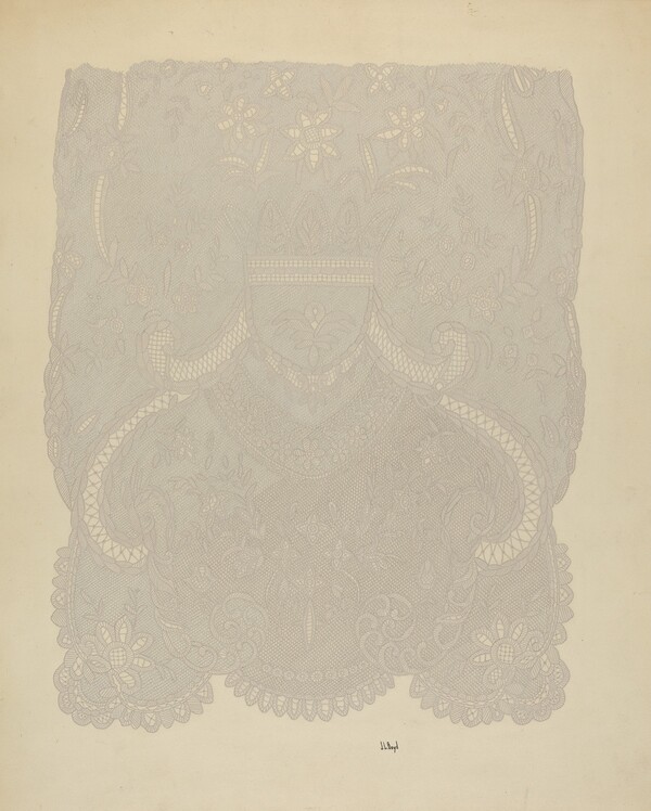 Lace Wedding Veil (Section of)