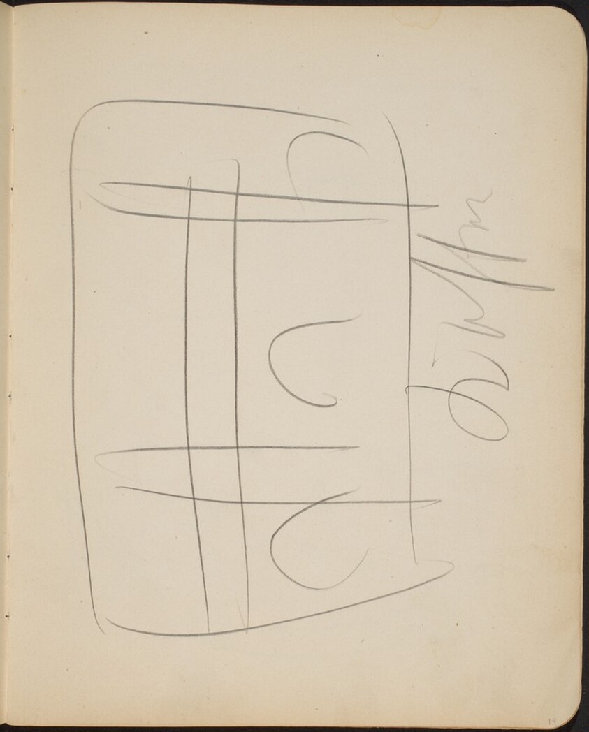 Kompositionsskizze mit Bezeichnung (Sketch with Inscription) [p. 19]