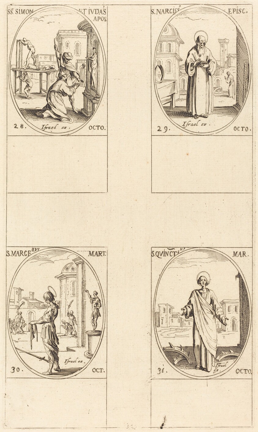 Sts. Simon and Jude, Apostles; St. Narcissus; St. Marcellus; St. Quintin