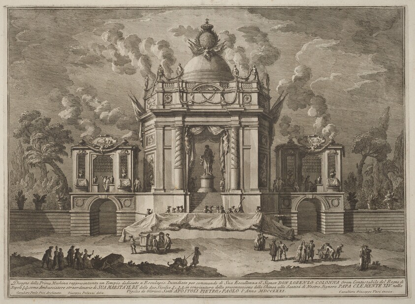 The Prima Macchina for the Chinea of 1771: The Temple of Asclepius